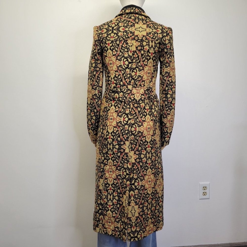 Free People Tapestry Long Winded Double Breasted Coat Womens 2 Boho - Picture 6 of 16